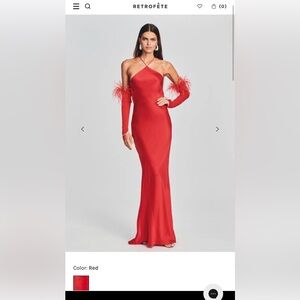 SELLING NEW/NEVER WORN JUSTINE DRESS - RED / 
COLOR: RED -fits like an xl